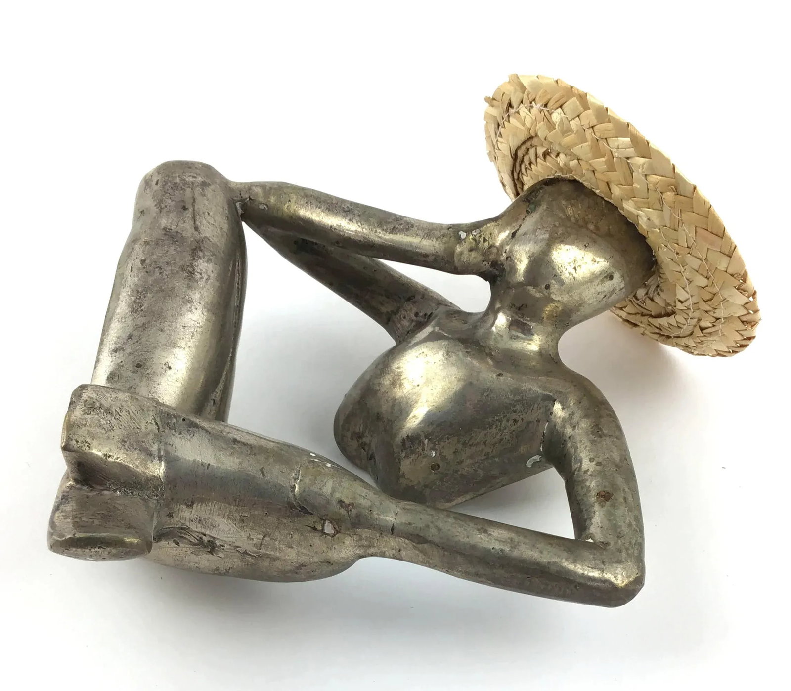 Man in Mid Air Modern Metal Artisanal Sculpture - 8