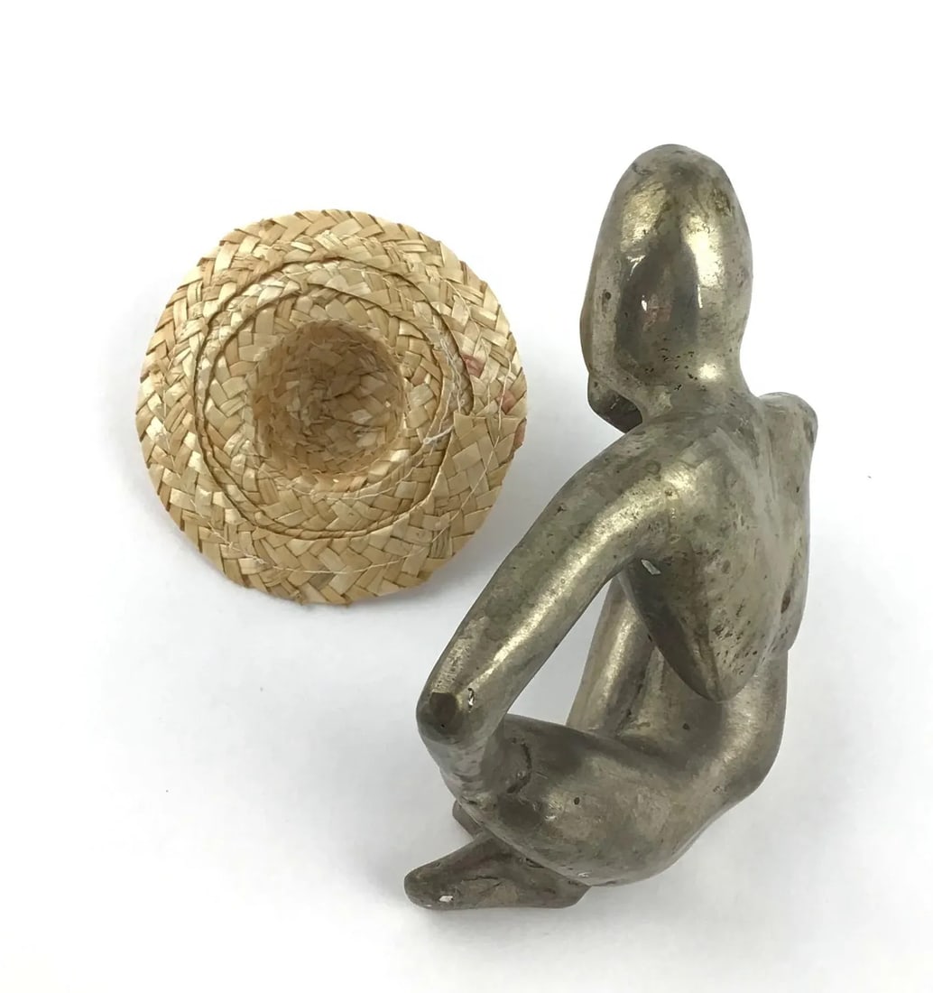 Man in Mid Air Modern Metal Artisanal Sculpture - 9