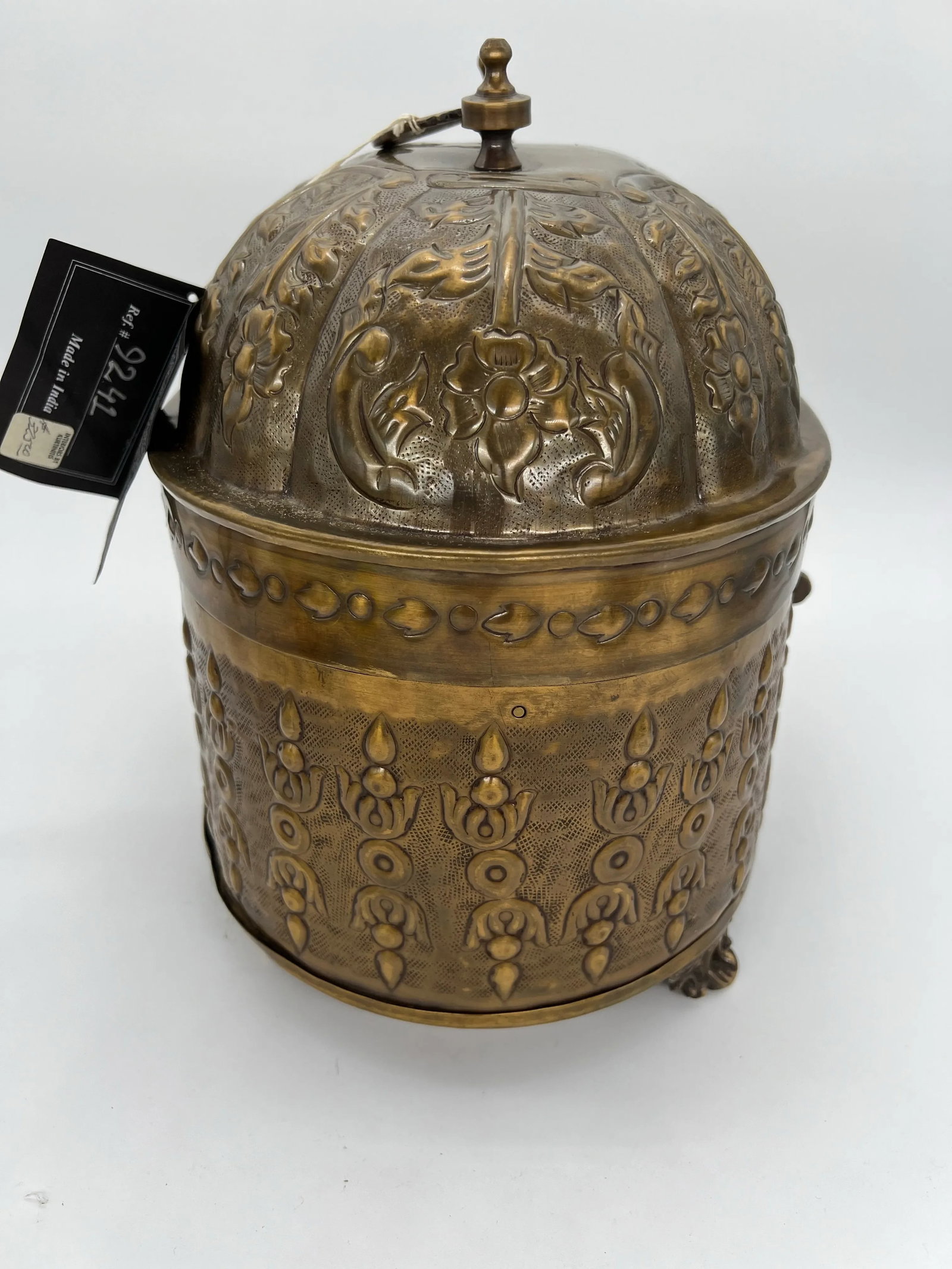 Large Ornate Brass Casket or Table Box - 11