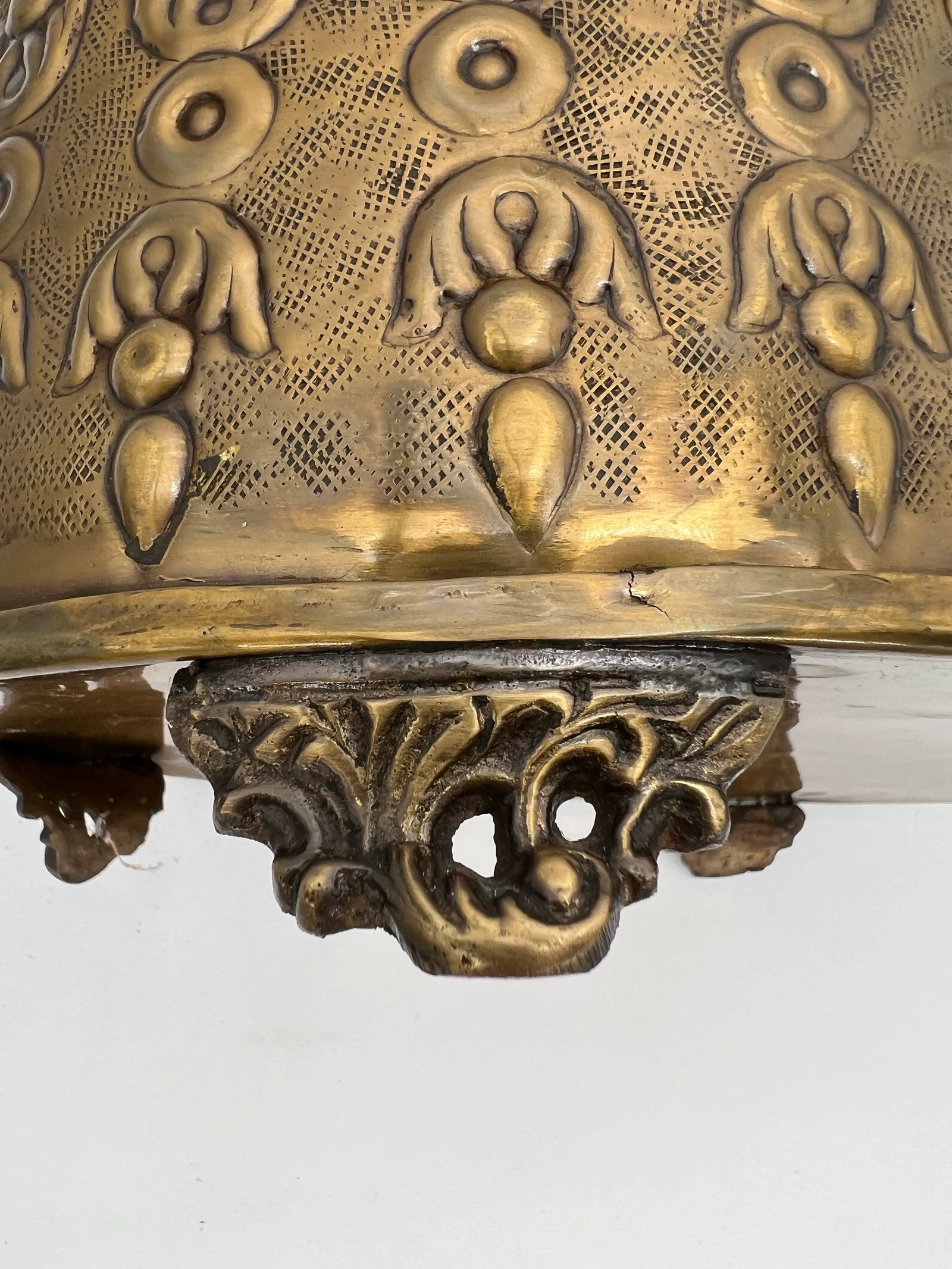 Large Ornate Brass Casket or Table Box - 6