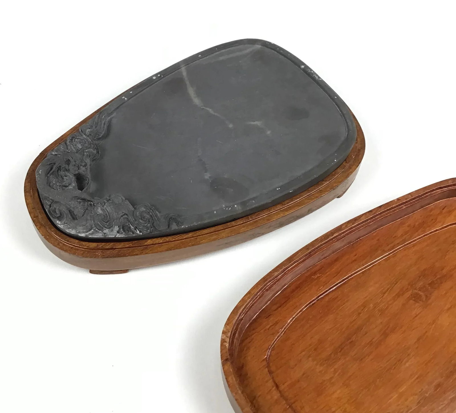 1920s Chinese Calligraphy Ink Stone With Wood Box - 4