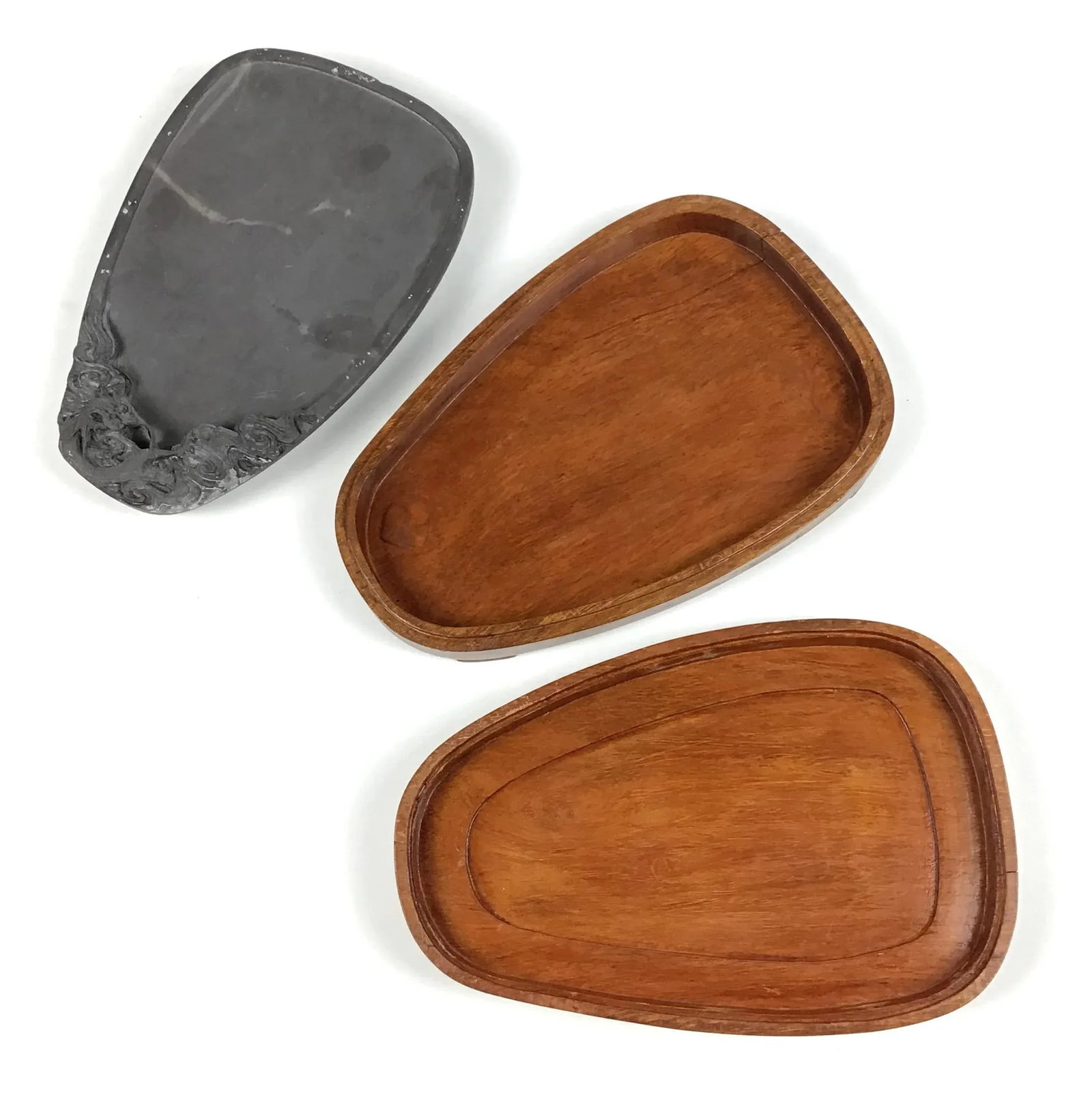 1920s Chinese Calligraphy Ink Stone With Wood Box - 6