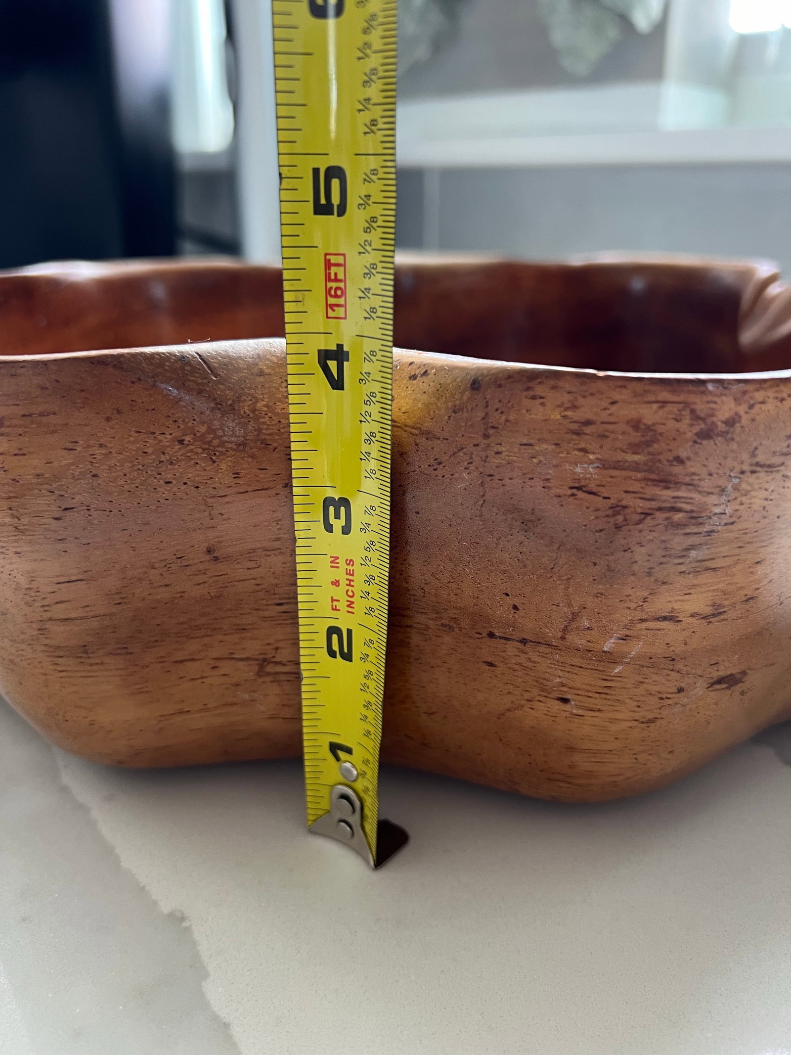 Mid Century Monkey Pod Wood Hawaiian Leaf Shaped Bowl - 2