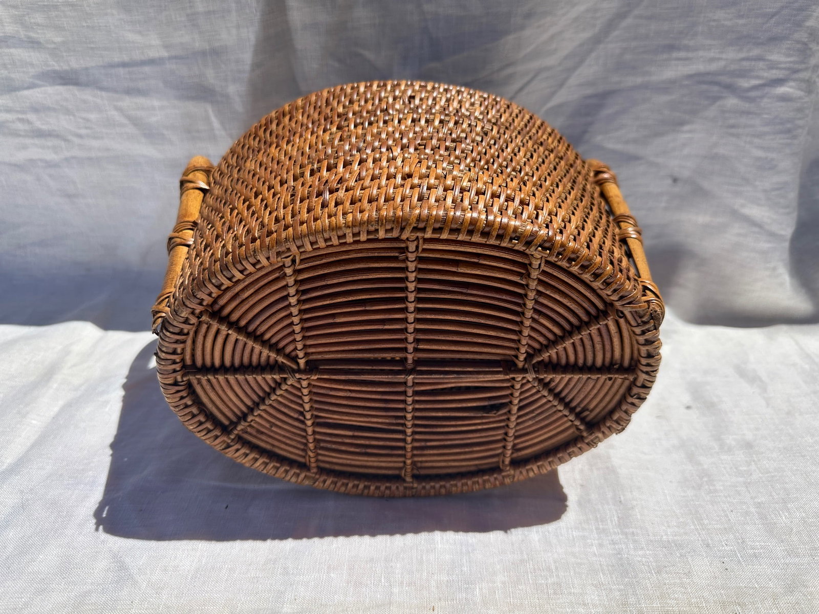 Woven Rattan Utensil Holder - 4