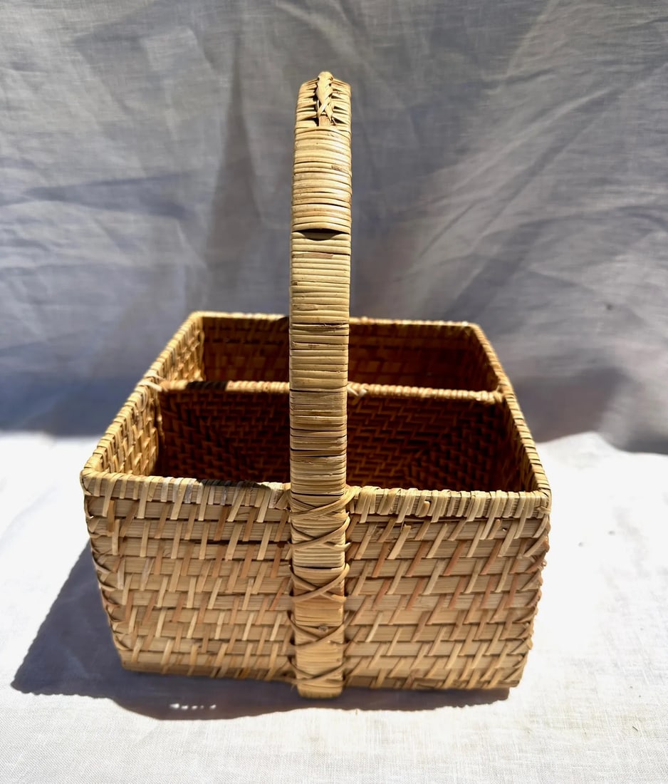 Woven Rattan/Bamboo Utensil Holder - 3