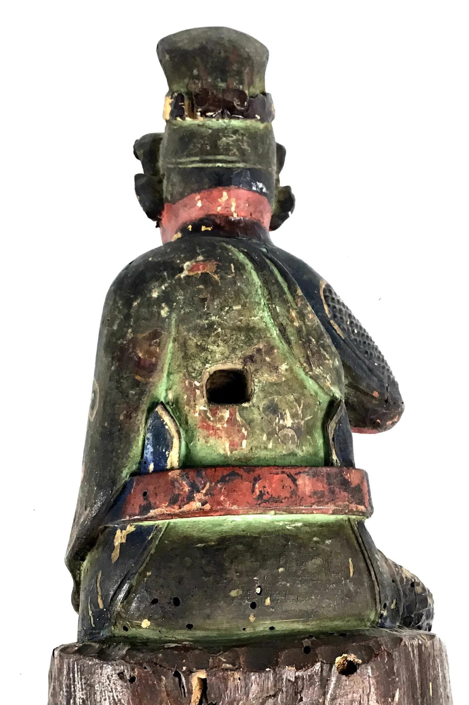 Late 18th Century Antique Chinese Carved Gilt Gold Wood Alter Statue - 10