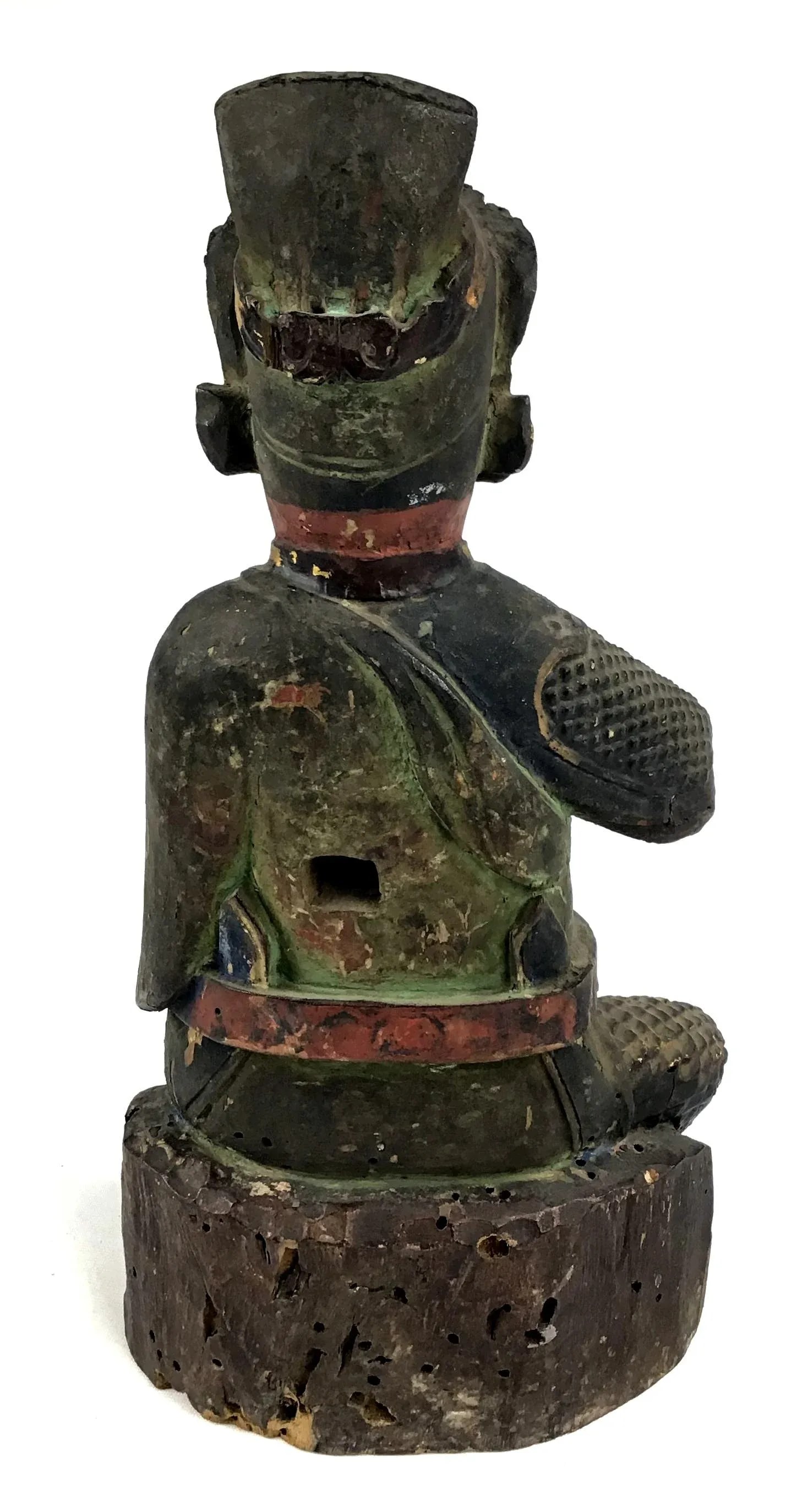 Late 18th Century Antique Chinese Carved Gilt Gold Wood Alter Statue - 7