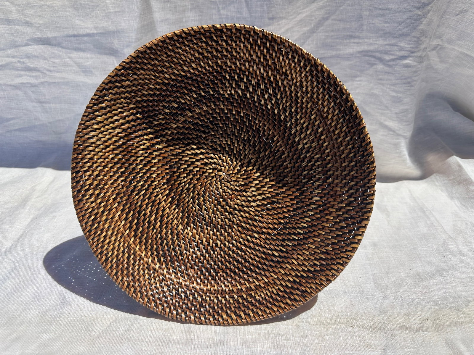 Handcrafted Rattan Pedestal Centerpiece/Bowl - 5