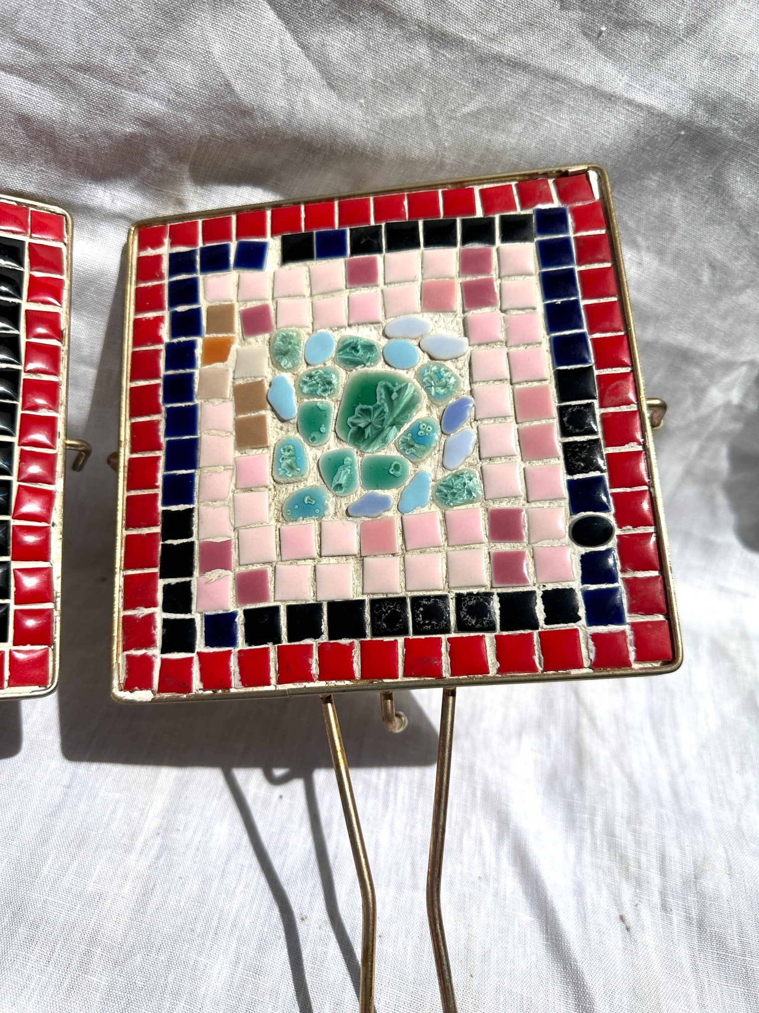 MCM Mosaic Tile Trivet a Set of 3 - 3