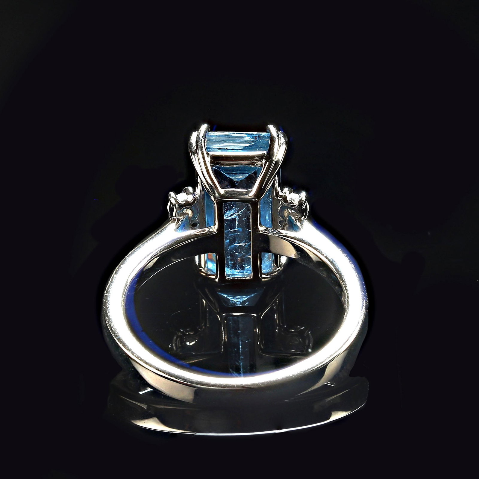 AJD Blue Tourmaline Accented With Sparkling White Sapphires Size 7 - 3