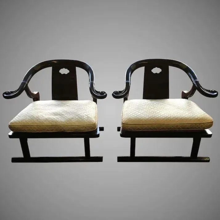 Baker Furniture Far East Collection Arm Chairs #2510 by Michael Taylor - a Pair - 11