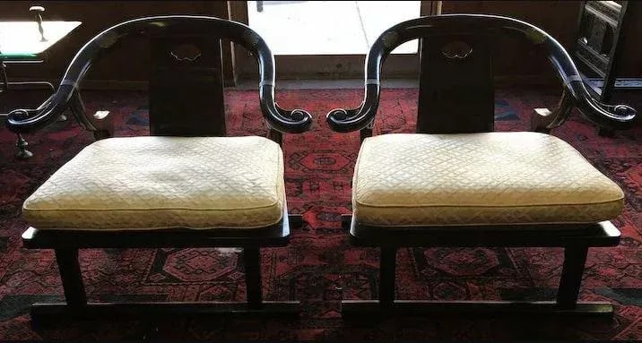 Baker Furniture Far East Collection Arm Chairs #2510 by Michael Taylor - a Pair - 3