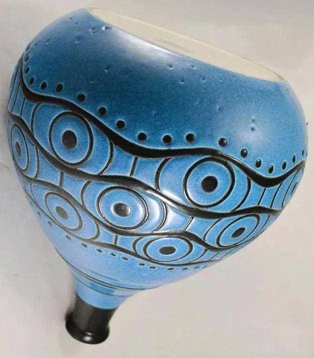 Art Deco Large Longwy France Atelier Primavera Vase - 6