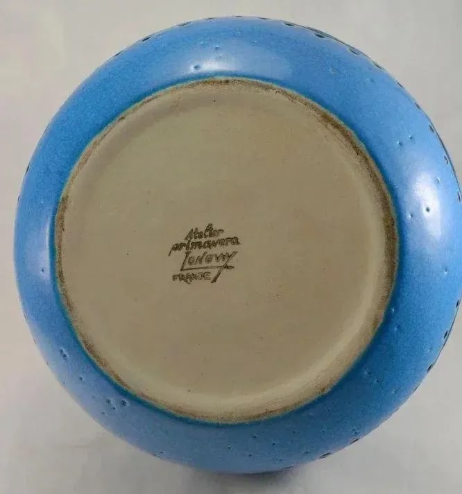 Art Deco Large Longwy France Atelier Primavera Vase - 8