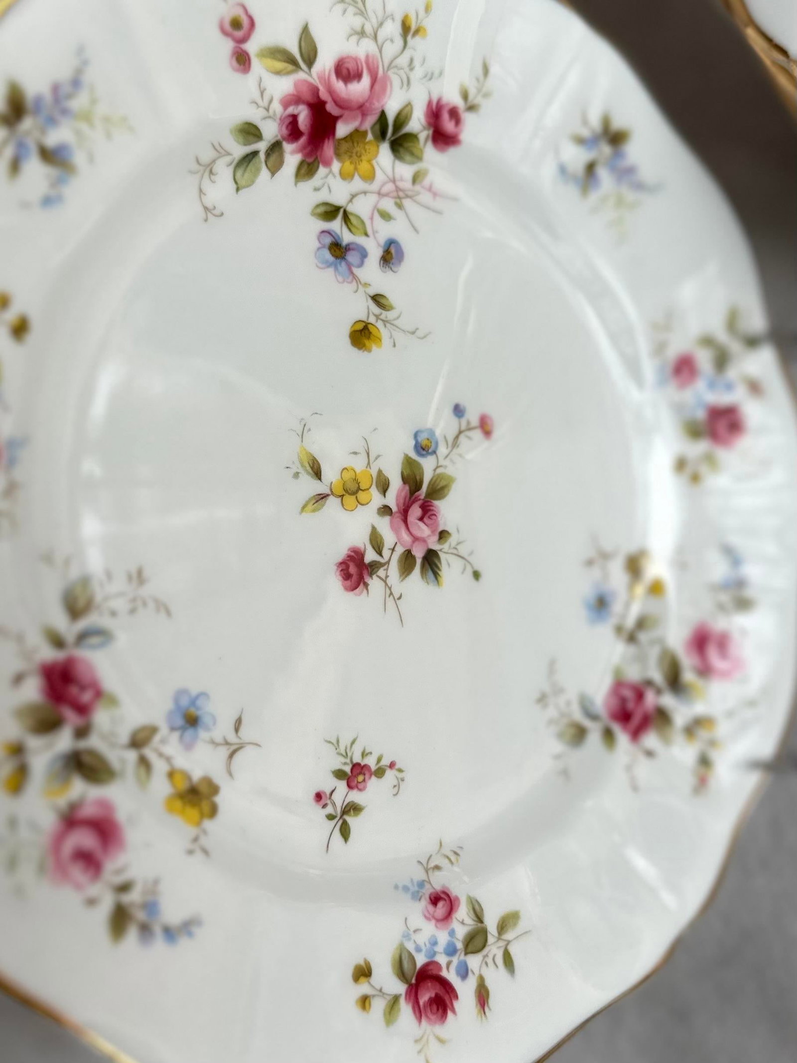 1970s Tenderness Royal Adderley Fine Bone China Ridgeway Salad Plates, Made in England- Set of 8 - 4