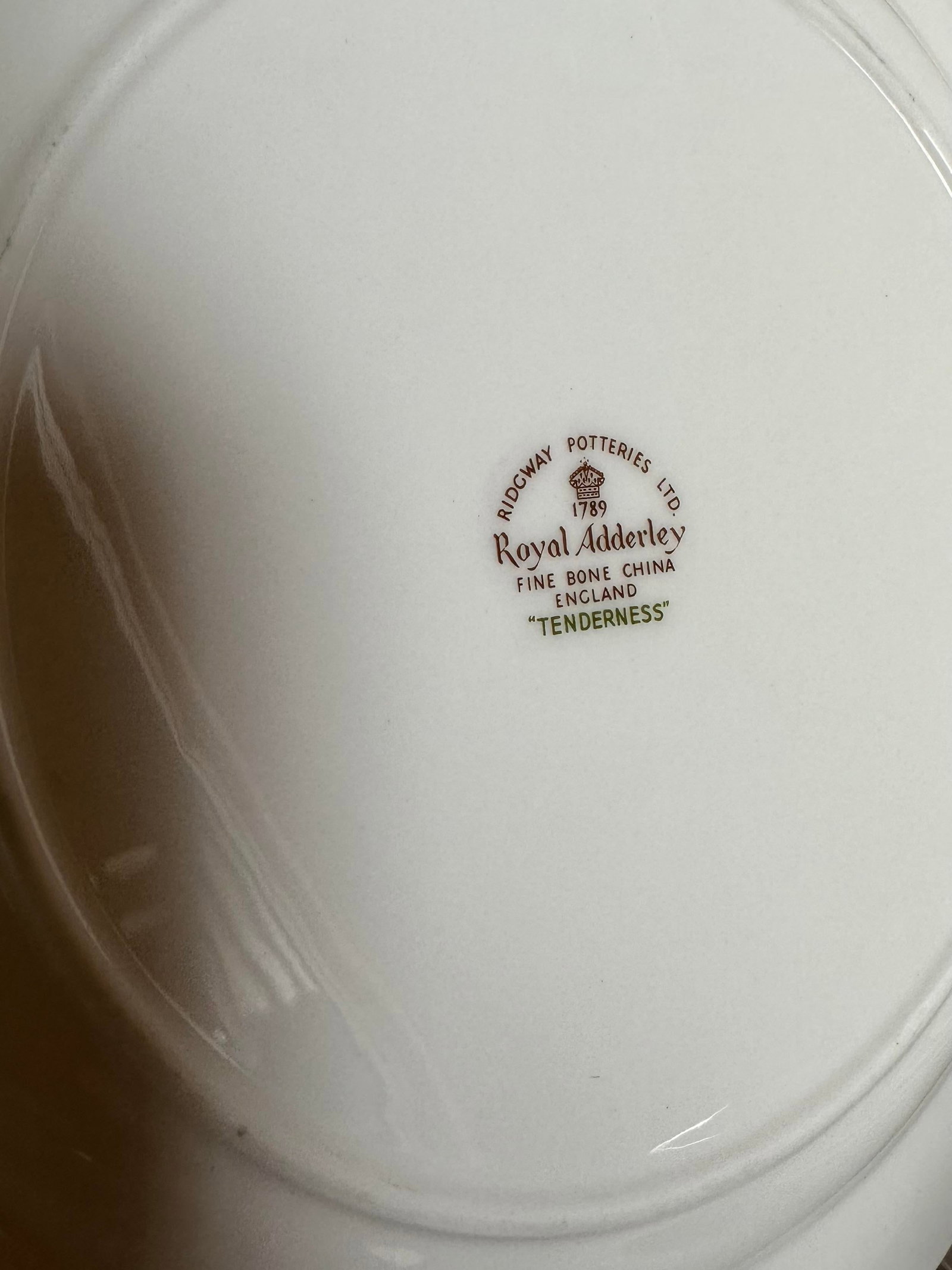 1970s Tenderness Royal Adderley Fine Bone China Ridgeway Salad Plates, Made in England- Set of 8 - 6