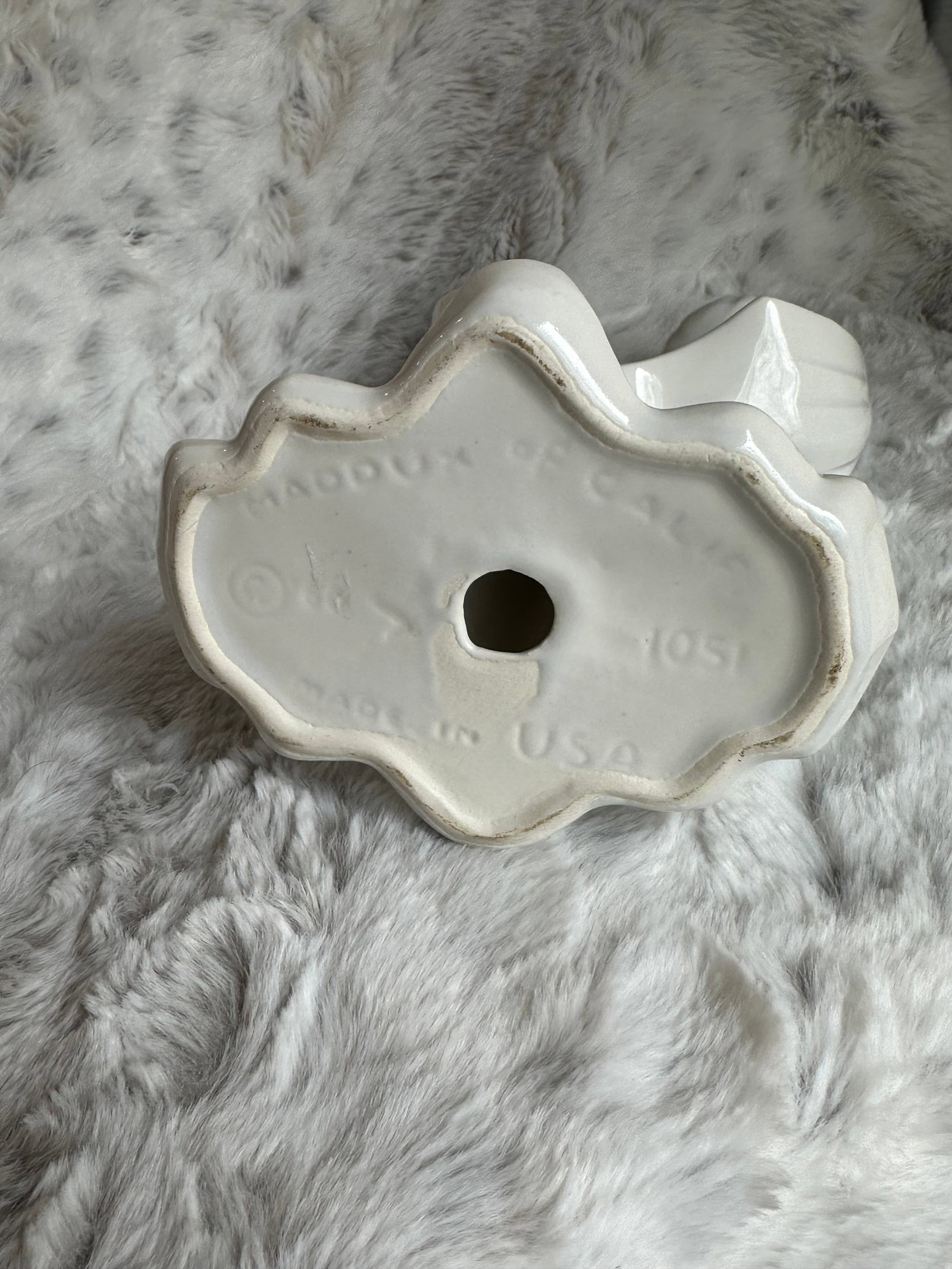 Vintage White Tulip Candle Holder Maddux of California - 11