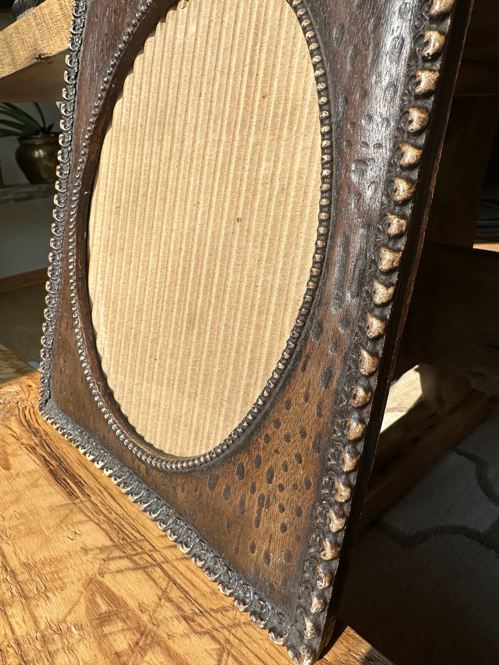 Late 20th Century African Safari Style Oval Tabletop Picture Frame - 2