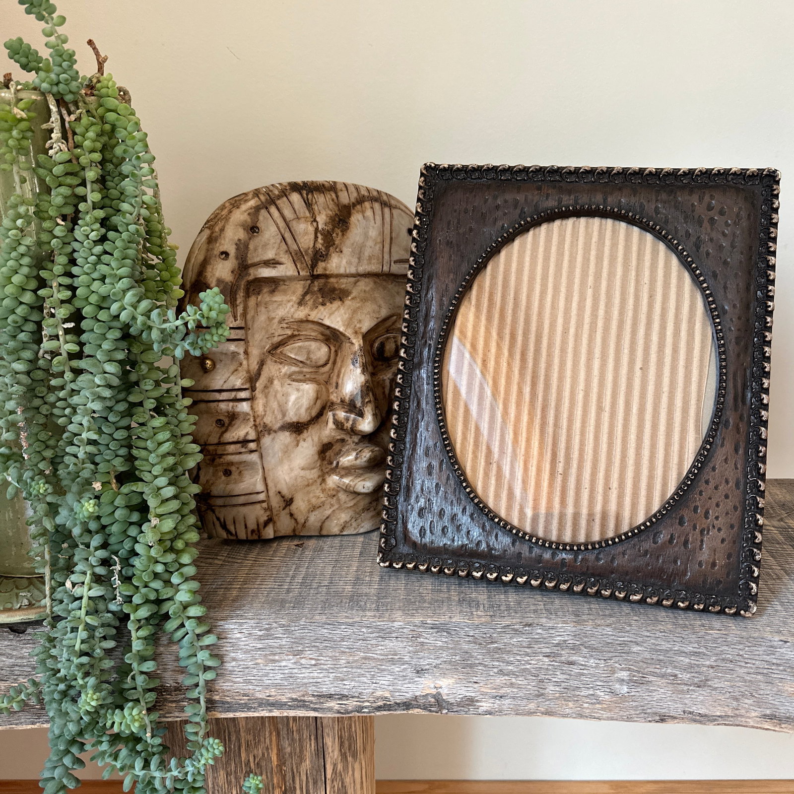 Late 20th Century African Safari Style Oval Tabletop Picture Frame - 6