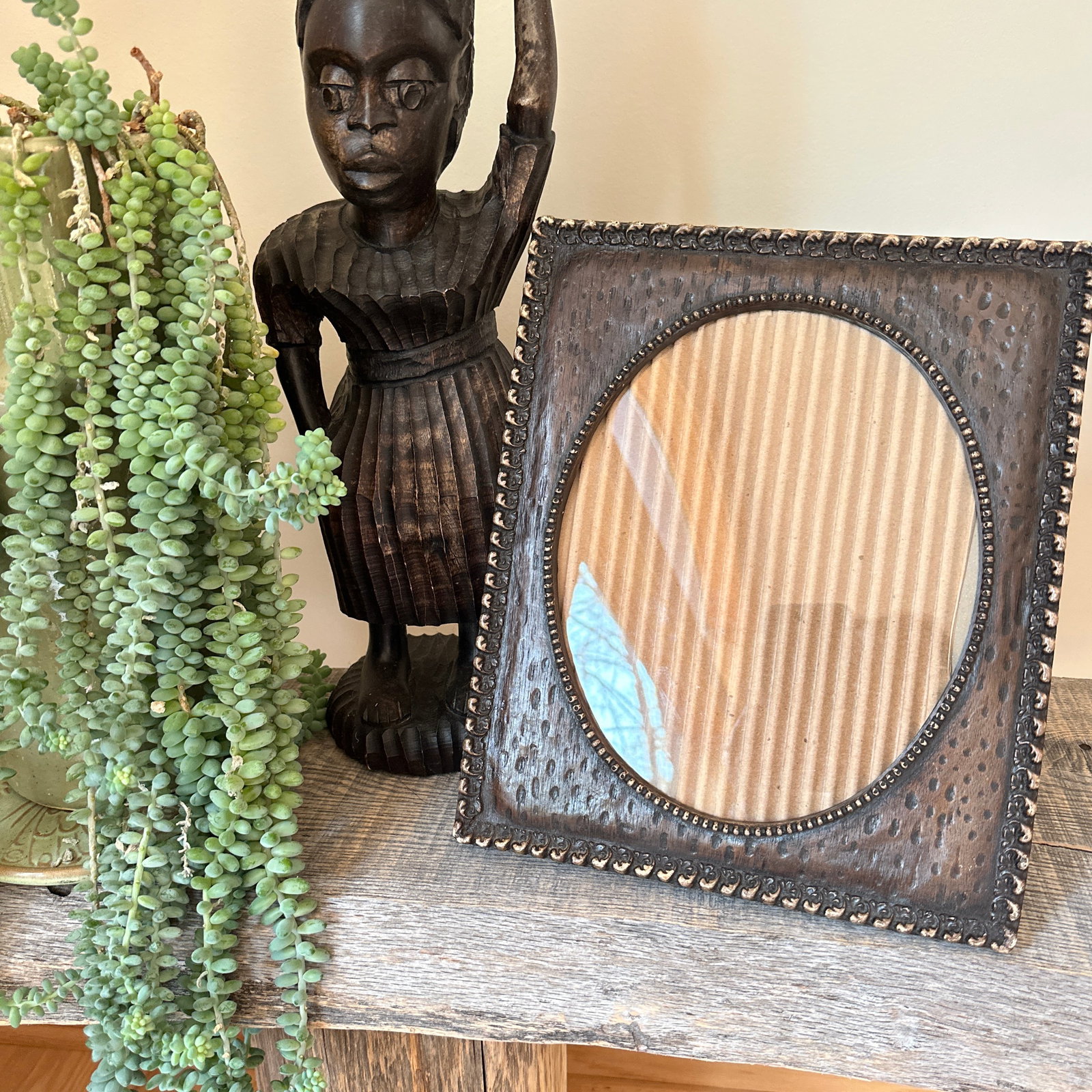 Late 20th Century African Safari Style Oval Tabletop Picture Frame - 9