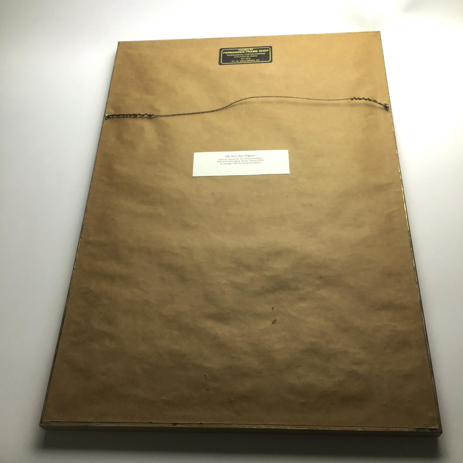 1996 "My Very Own Papoose" by Ettore "Ted" Degrazia Framed Print - 4