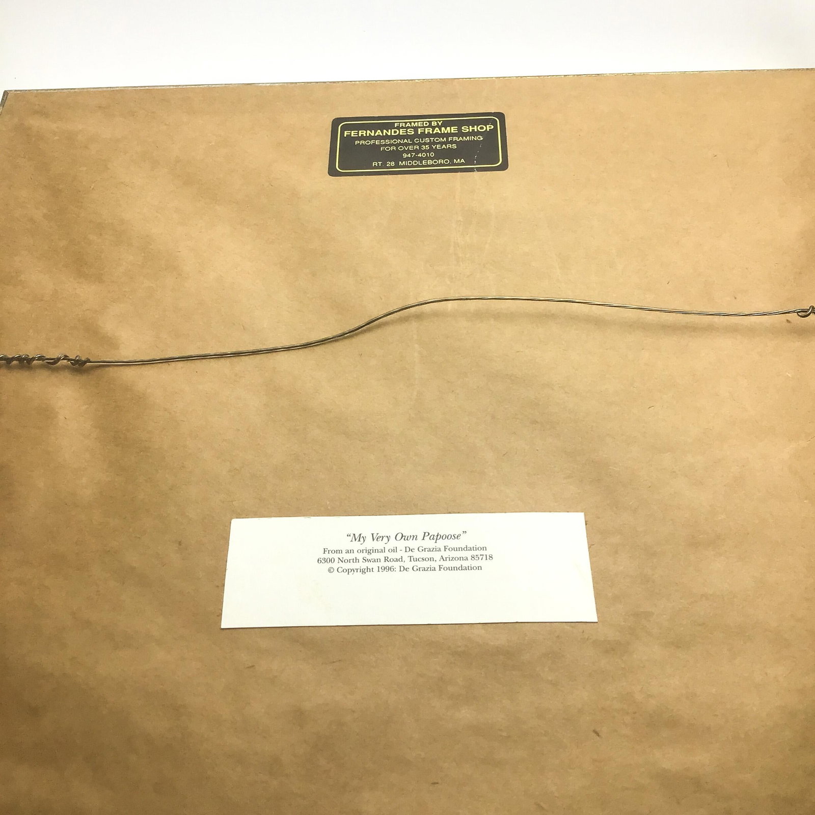 1996 "My Very Own Papoose" by Ettore "Ted" Degrazia Framed Print - 5