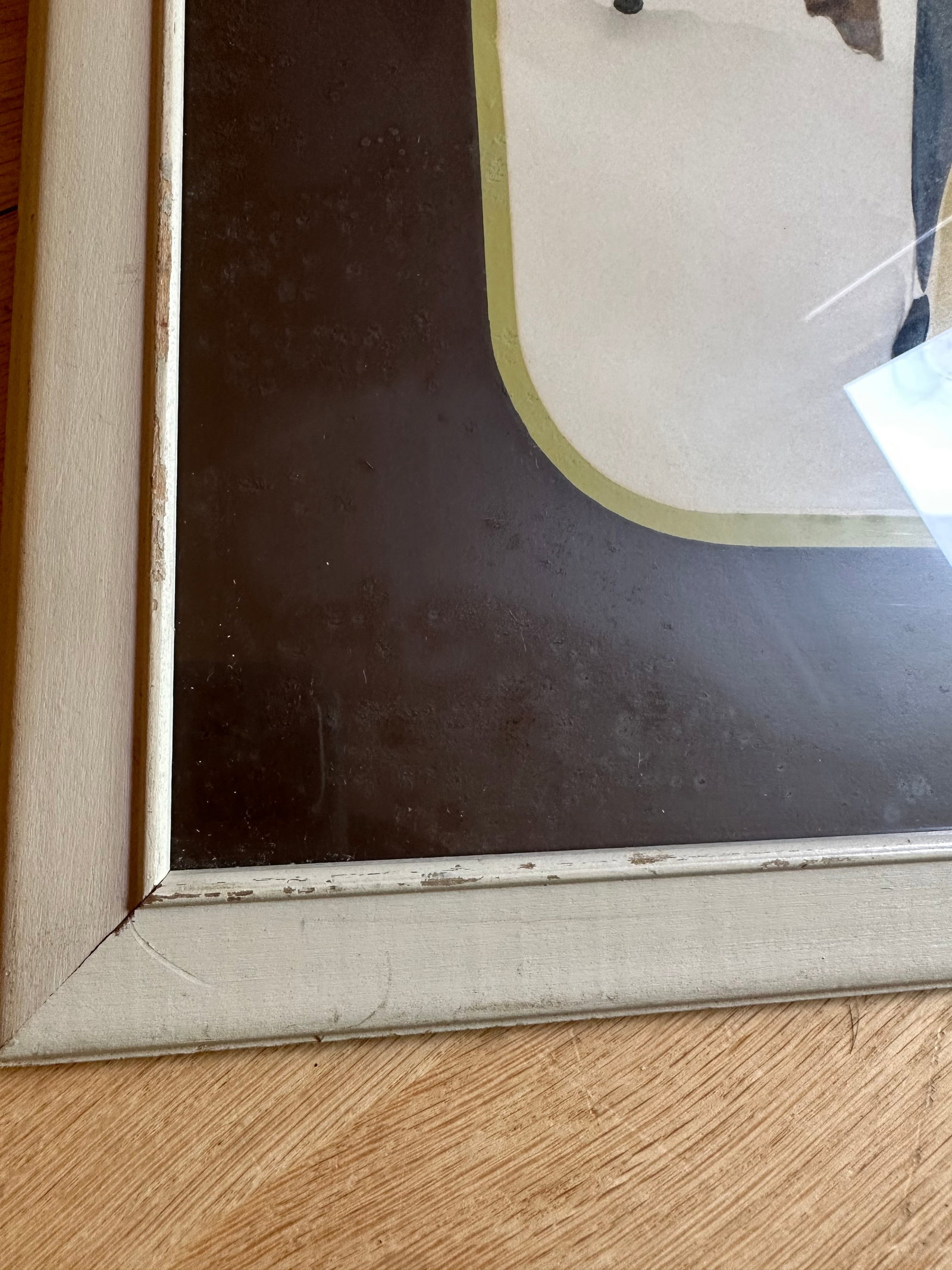 1950's Victorian Scene Bernard Picture Company Airbrush Watercolor Print, Framed - 8