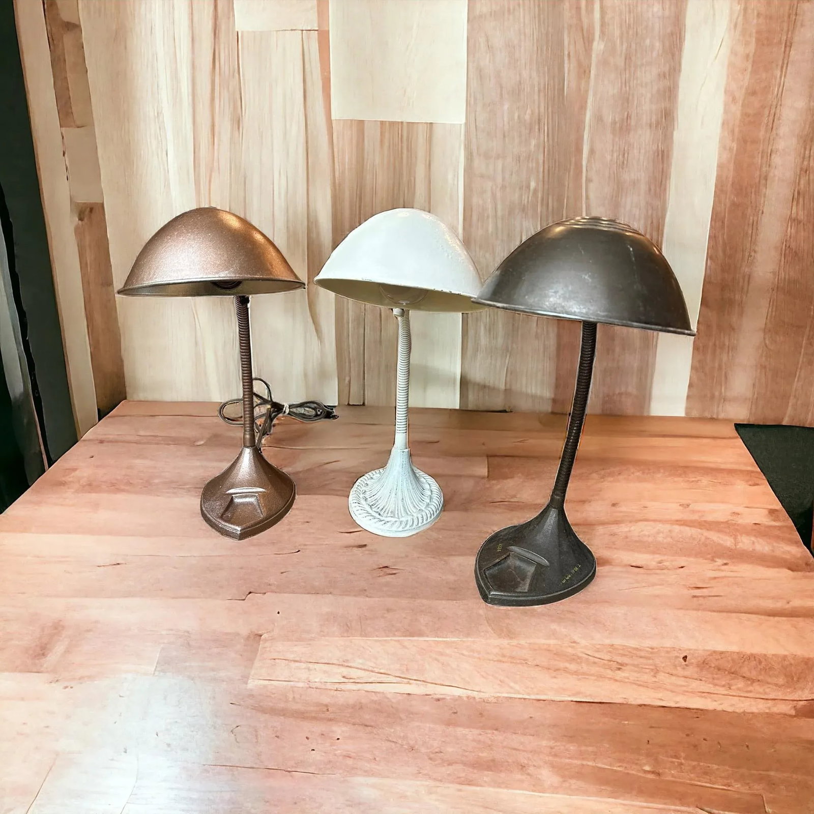 Early 20th Century Cast Iron Gooseneck Desk Table Lamp by Eagle - 12