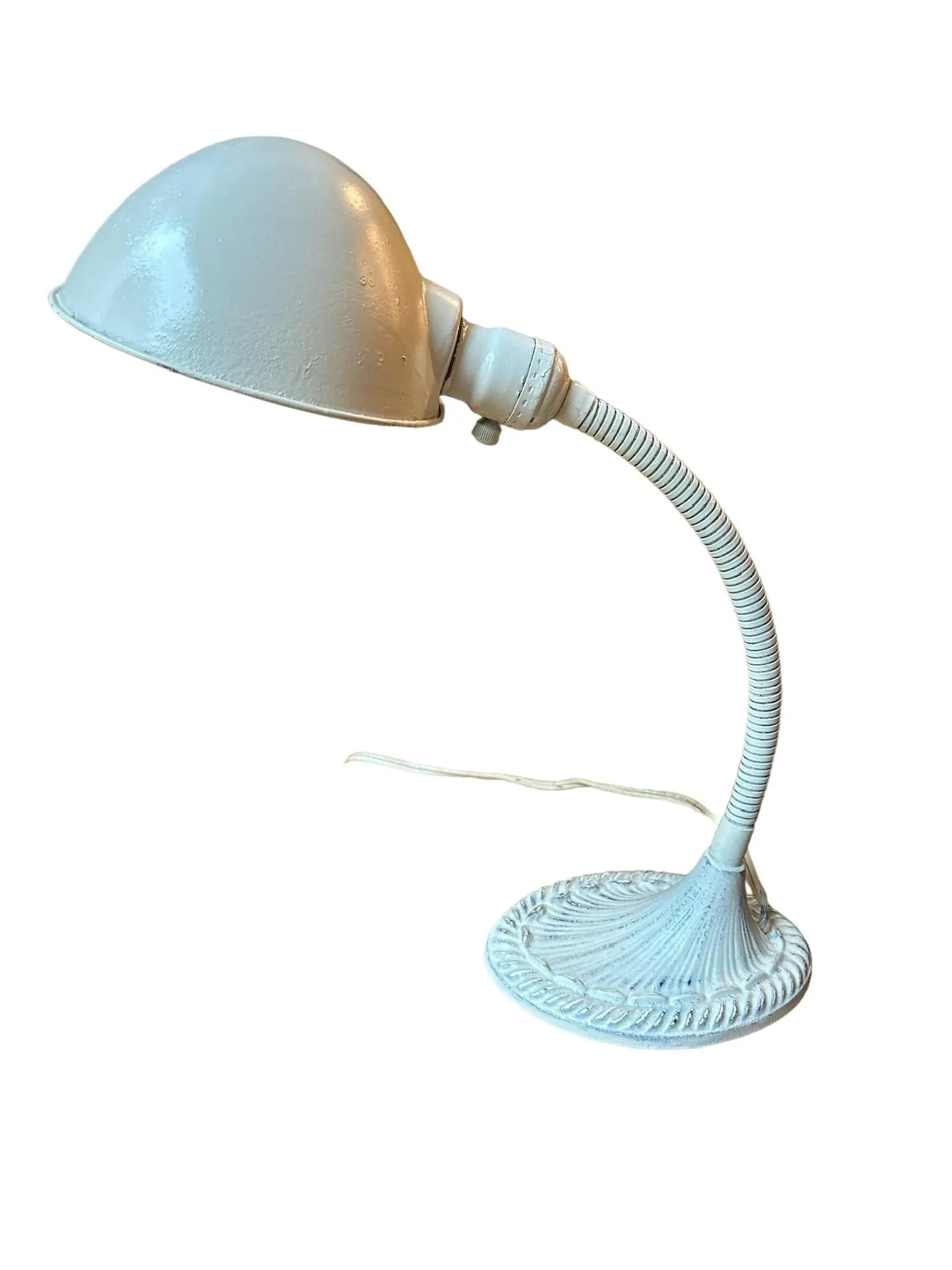 Early 20th Century Cast Iron Gooseneck Desk Table Lamp by Eagle - 6