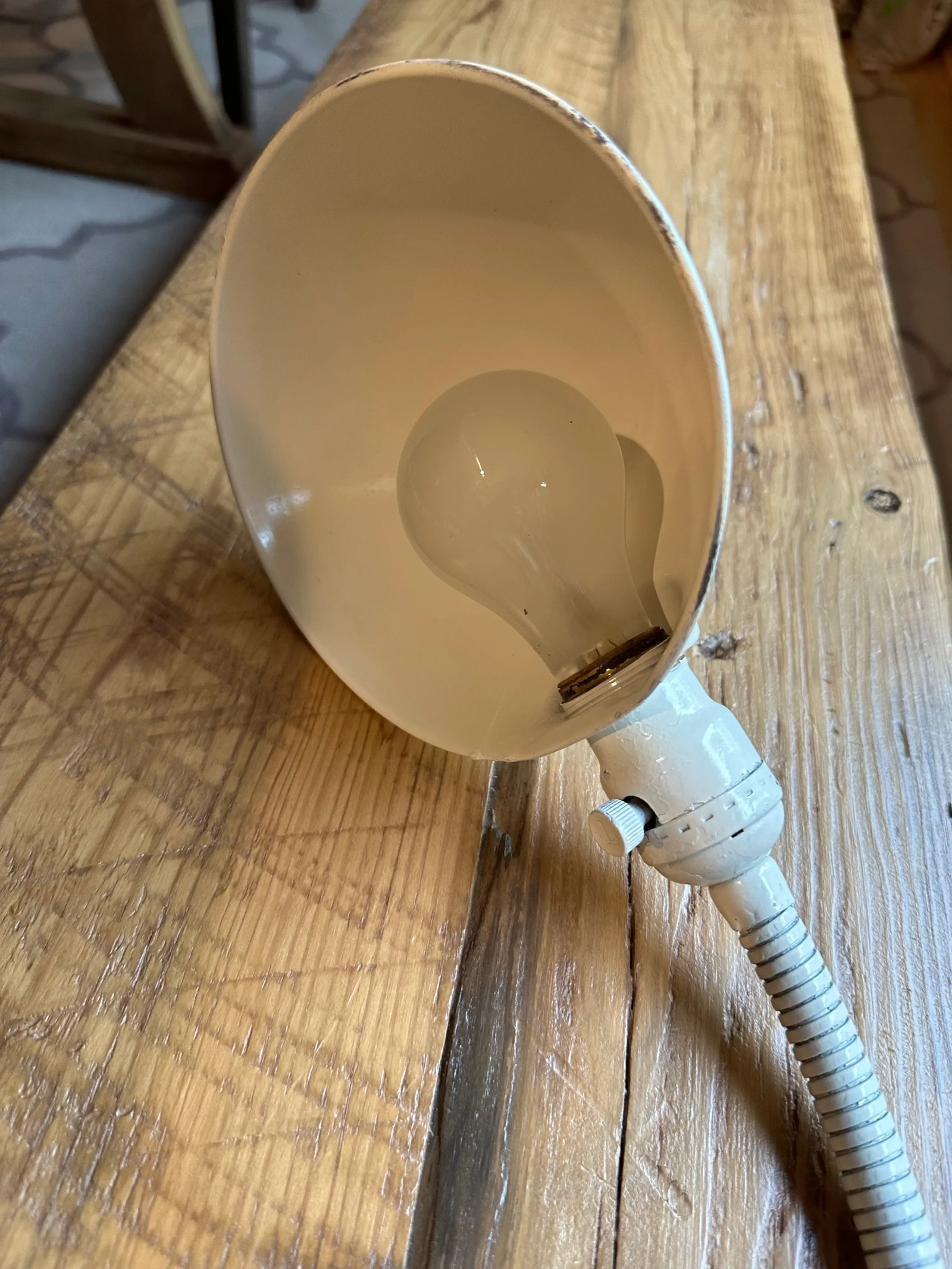 Early 20th Century Cast Iron Gooseneck Desk Table Lamp by Eagle - 8