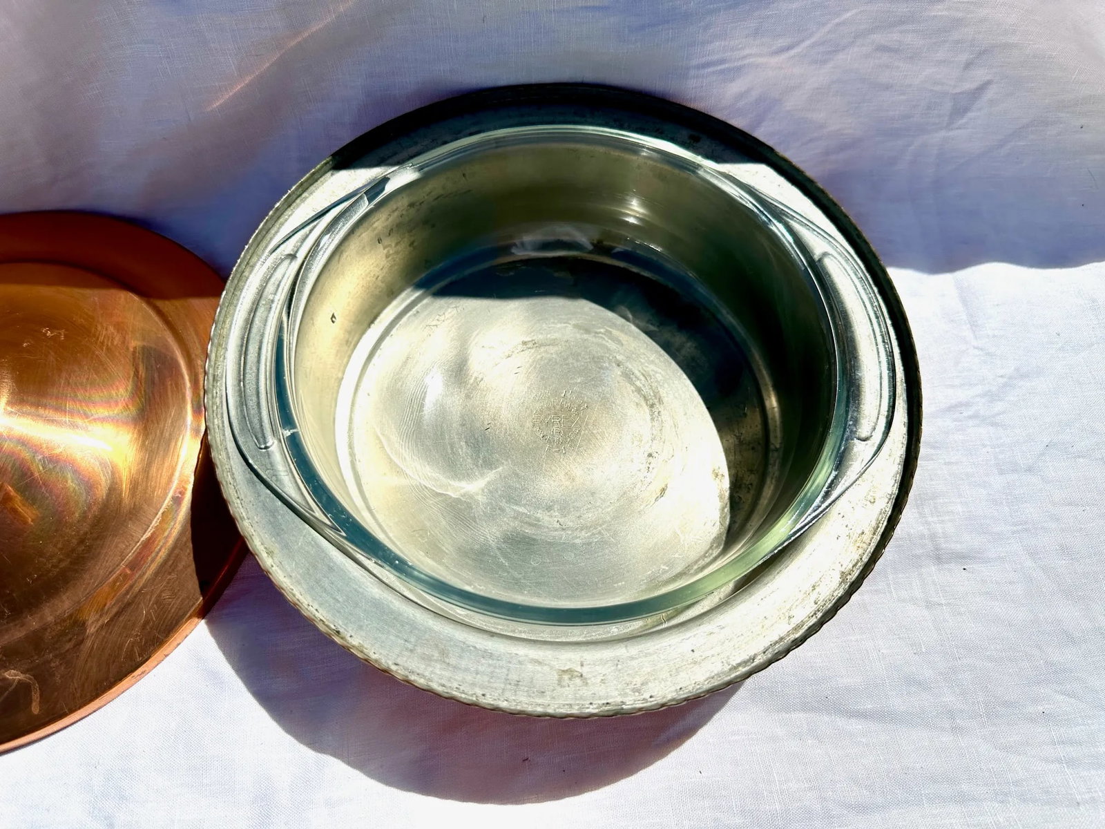 Vintage Buehner-Wanner Copper Chaffing Dish W/Insert-A Set - 4