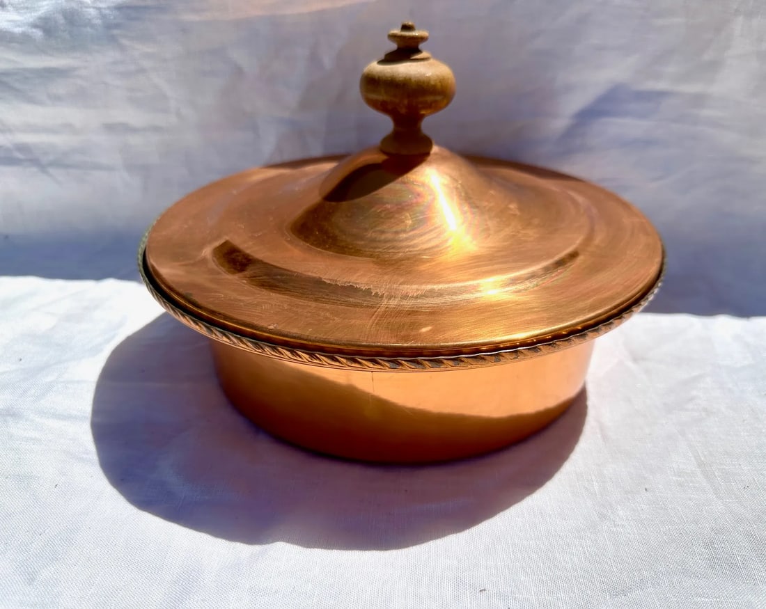 Vintage Buehner-Wanner Copper Chaffing Dish W/Insert-A Set - 7