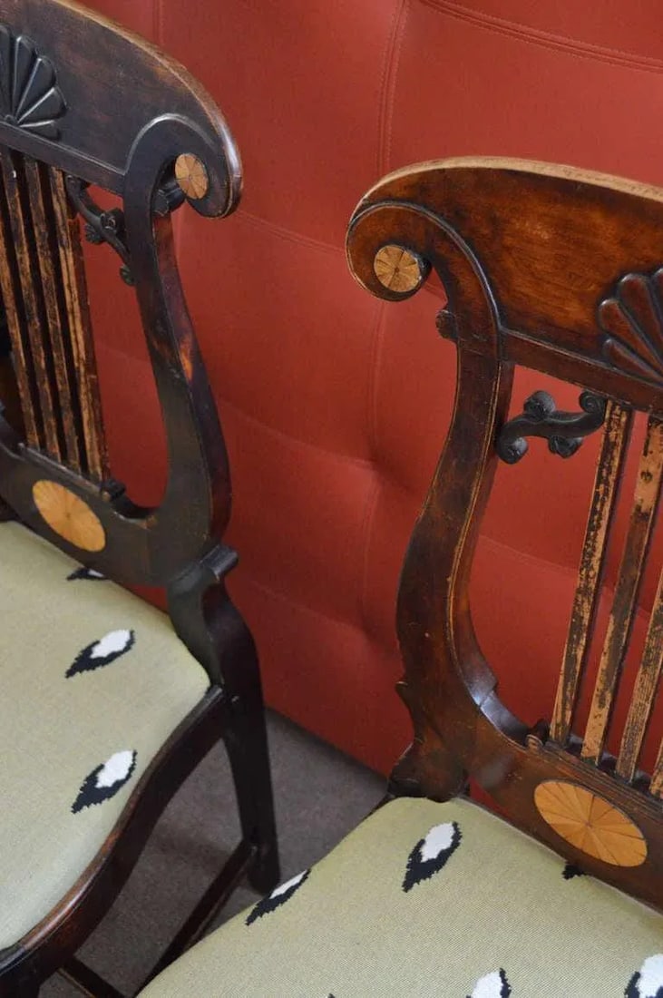 Pair of Antique Russian Empire Side Chairs - 3