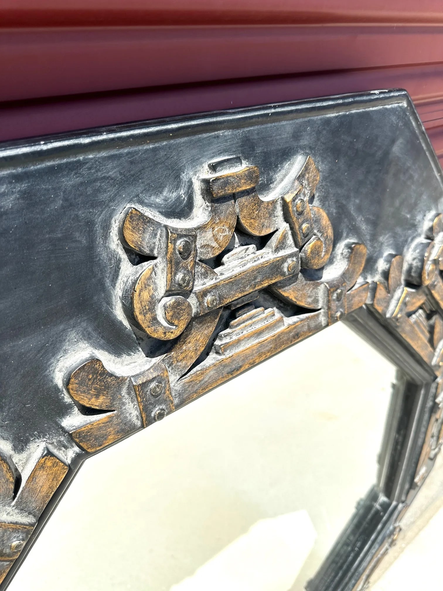 Vintage Bassett Asian Inspired Octagon Wall Mirror - 6