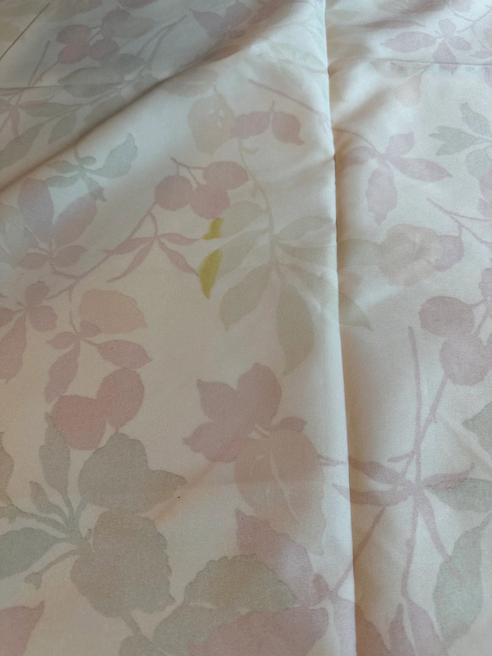 Vintage Waverly Faux Suede Fabric Wind Pattern Leaf- About 2 Yards - 11