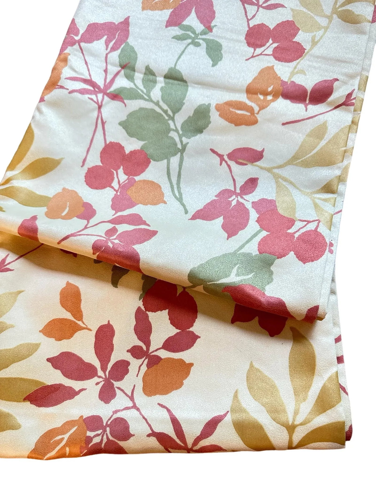 Vintage Waverly Faux Suede Fabric Wind Pattern Leaf- About 2 Yards - 2