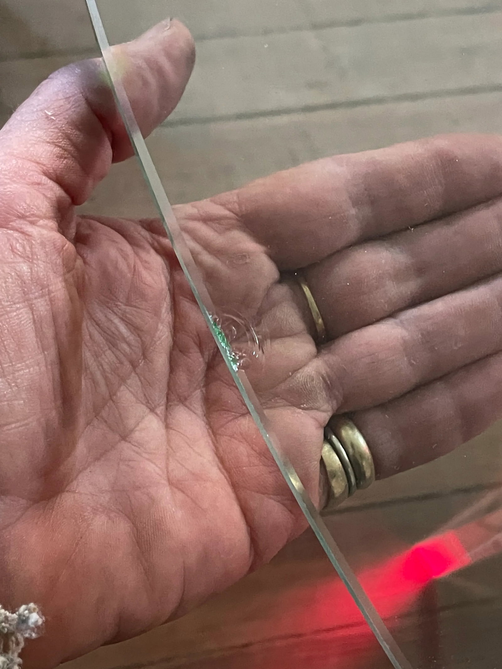 Mid 20th Century Dorothy Thorpe Illuminated Red Coffee Table Lucite Base Round Glass Top - 3