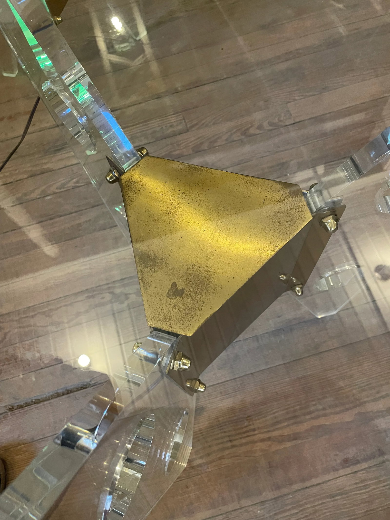 Mid 20th Century Dorothy Thorpe Illuminated Pair Side/End Tables Lucite Base Round Glass Top - 11