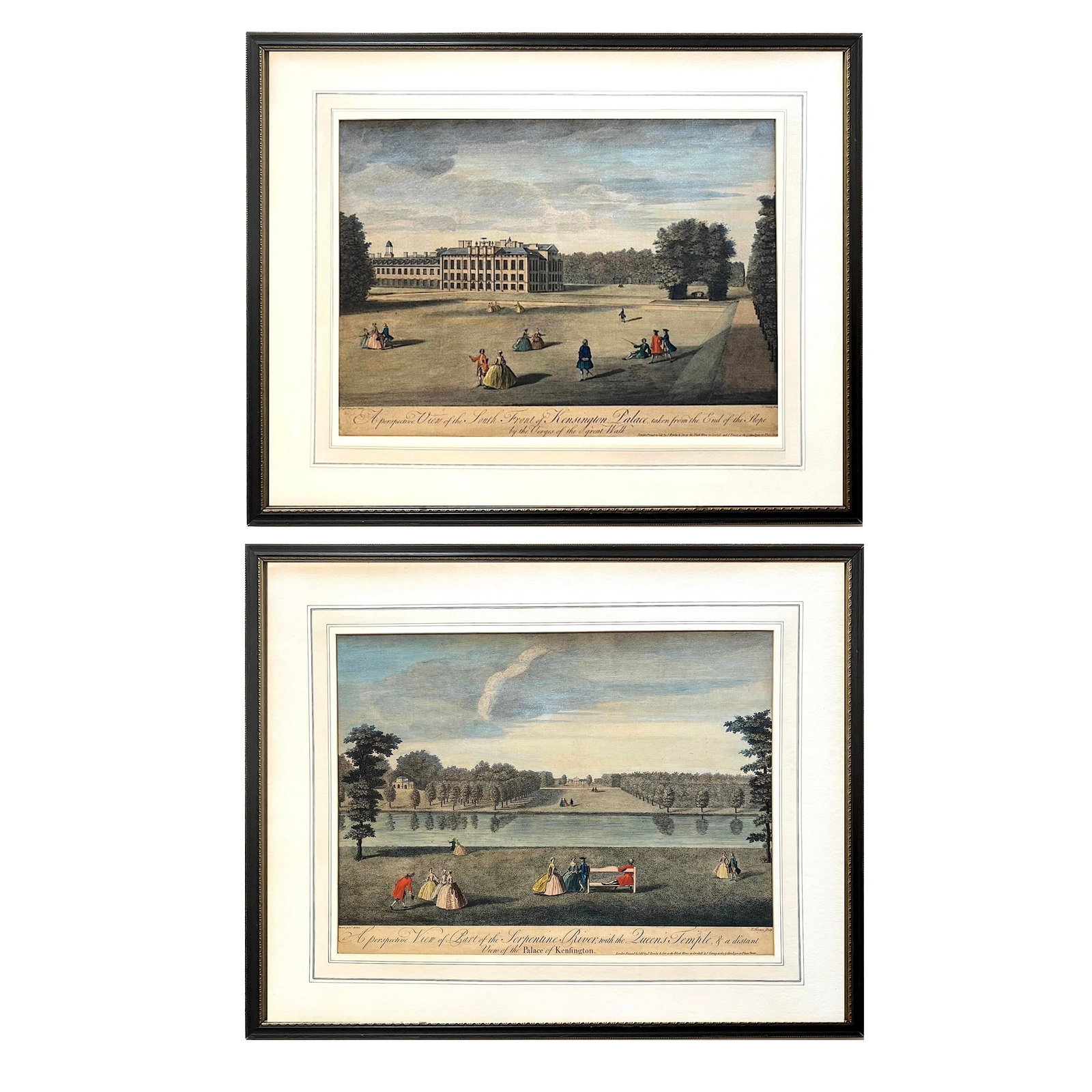 Neoclassical Engraving - Kensington Palace South View by Tinney - Early 19th Century - 12