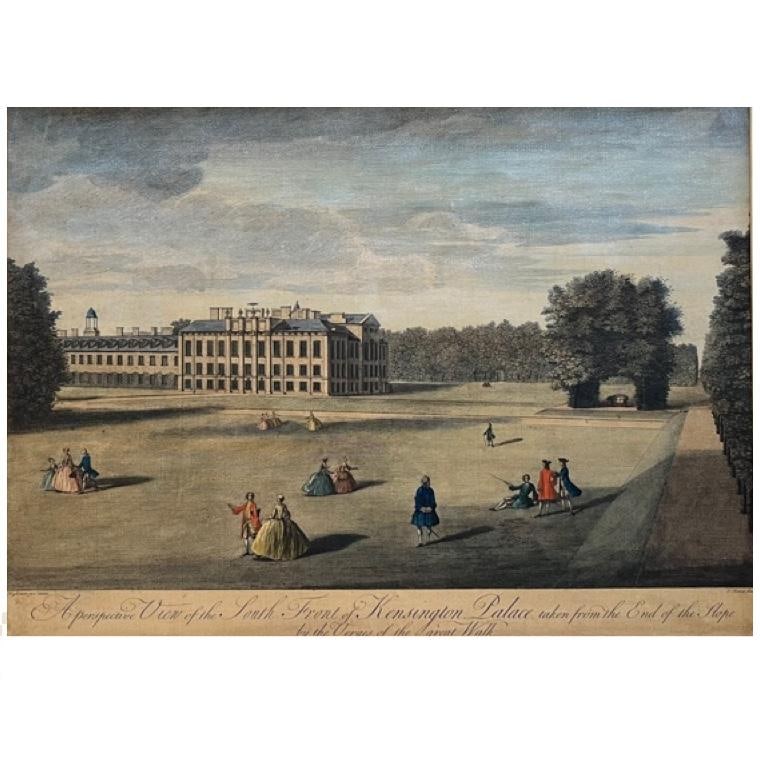 Neoclassical Engraving - Kensington Palace South View by Tinney - Early 19th Century - 2