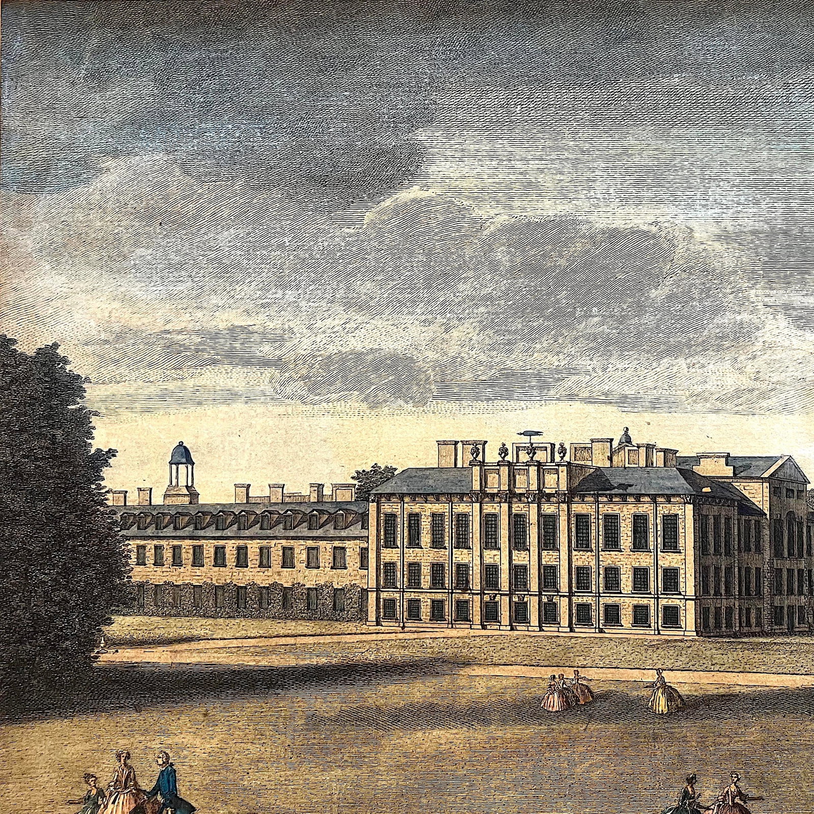 Neoclassical Engraving - Kensington Palace South View by Tinney - Early 19th Century - 3