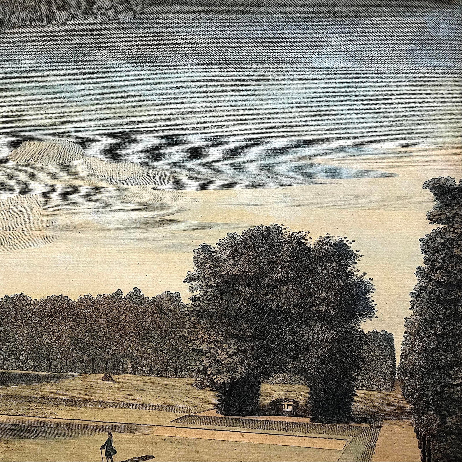 Neoclassical Engraving - Kensington Palace South View by Tinney - Early 19th Century - 4