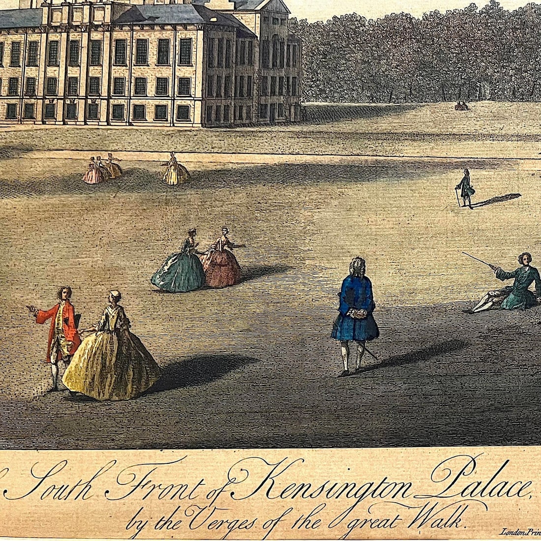 Neoclassical Engraving - Kensington Palace South View by Tinney - Early 19th Century - 6
