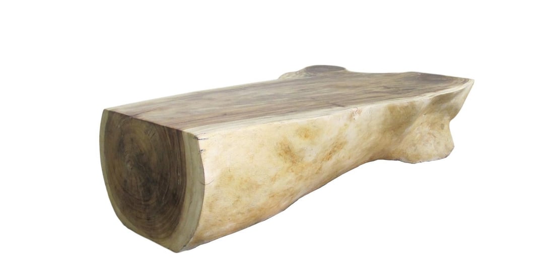 Hand Made Smooth Sides Living Edge Block 74" Inch Long Coffee Table 102 - 10