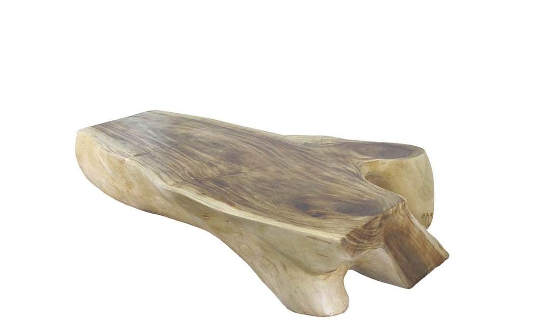 Hand Made Smooth Sides Living Edge Block 74" Inch Long Coffee Table 102 - 2