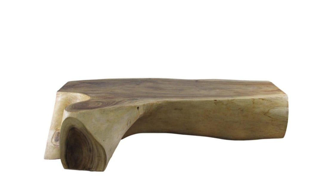 Hand Made Smooth Sides Living Edge Block 74" Inch Long Coffee Table 102 - 6