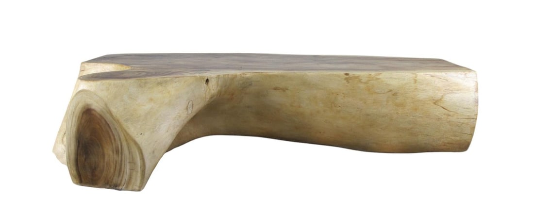 Hand Made Smooth Sides Living Edge Block 74" Inch Long Coffee Table 102 - 9