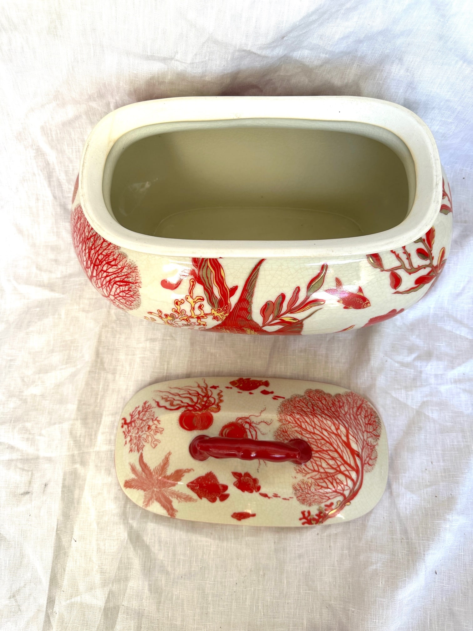 Vintage Chinese Ceramic Decorative Container - 2