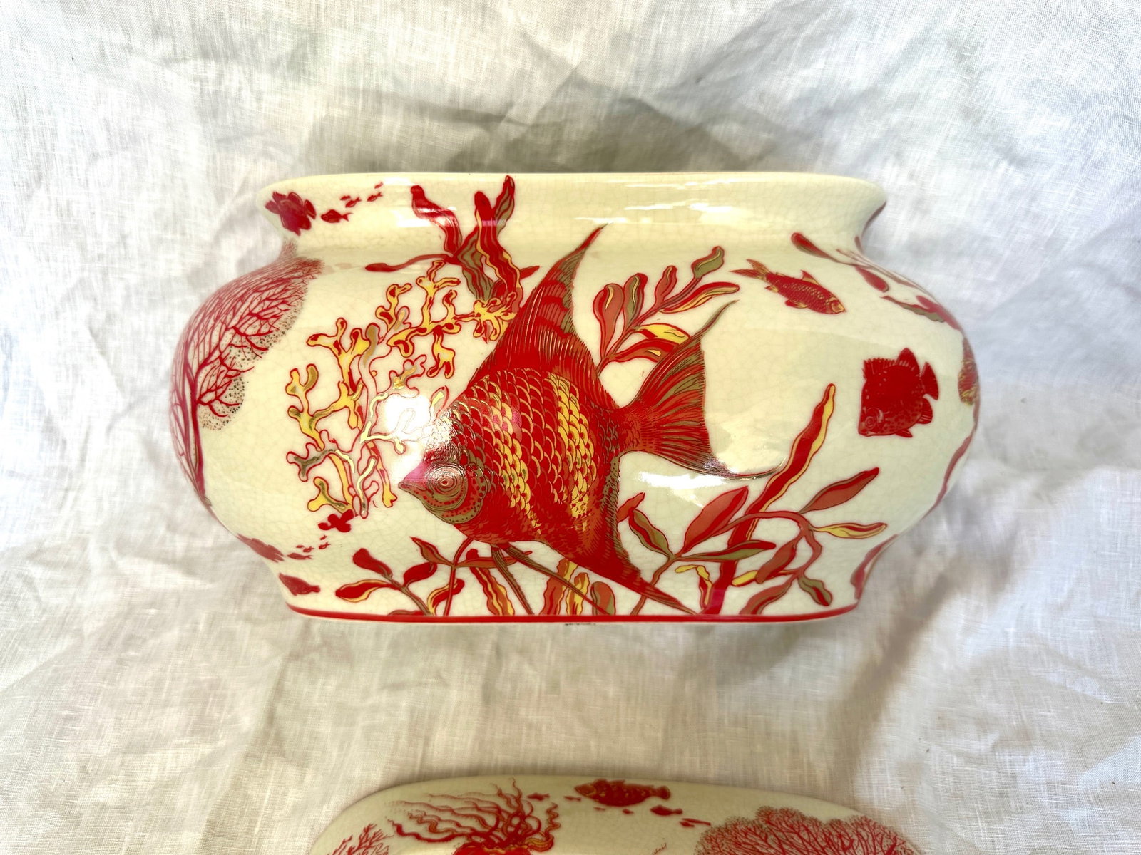 Vintage Chinese Ceramic Decorative Container - 3