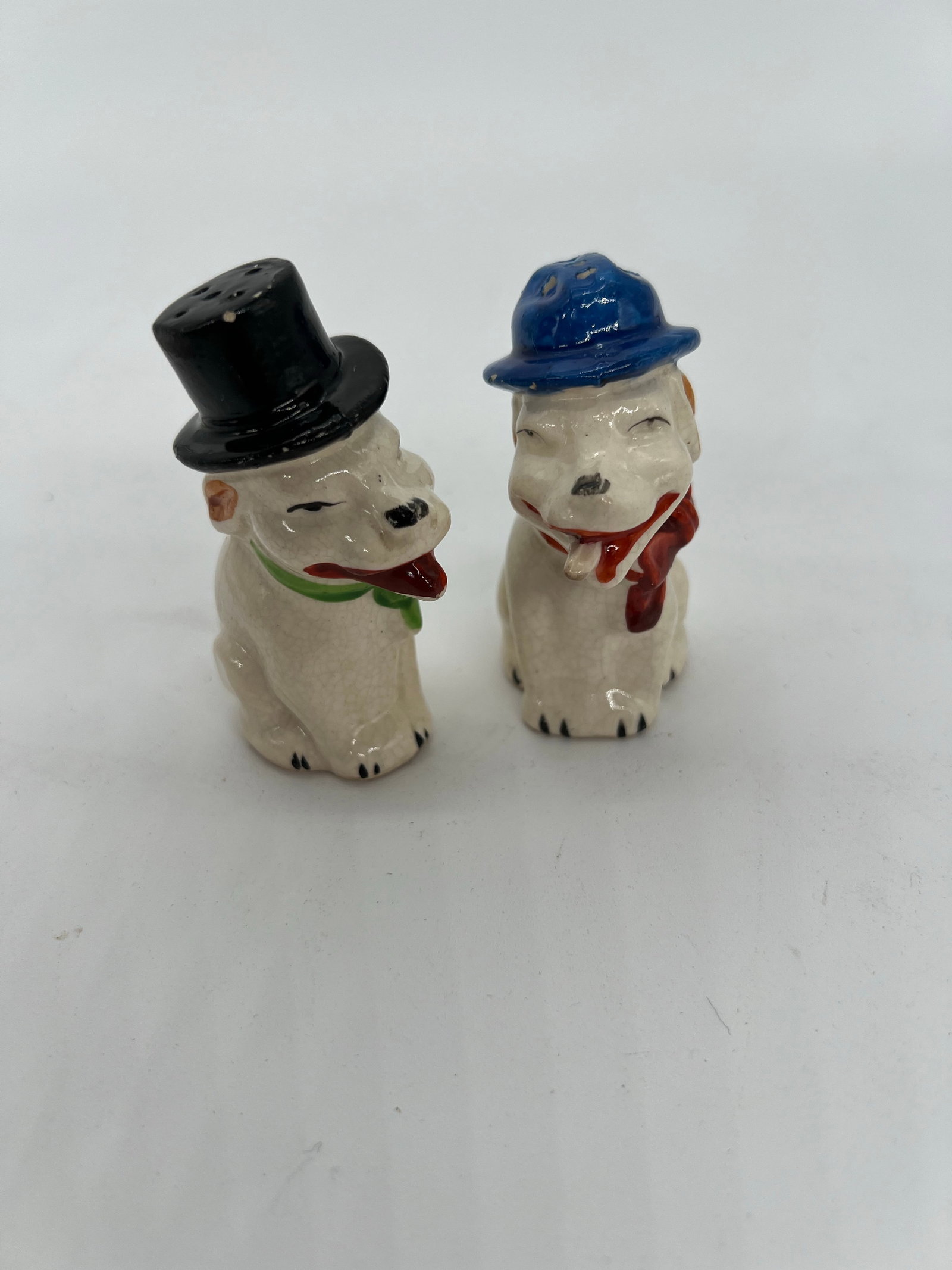 Antique Comic Dogs Salt & Pepper Shakers - 2